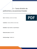 Tarea 4 - División de Polinomios y Ecuaciones Lineales