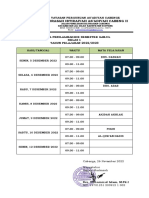 Jadwal PAS 1