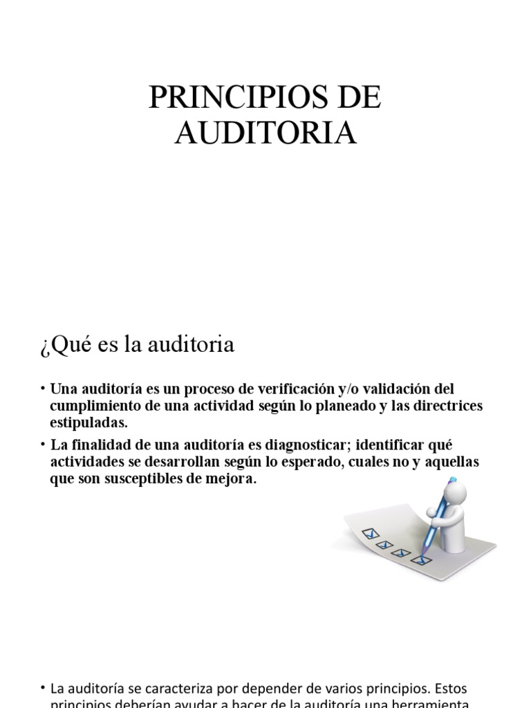 3 1 Principios De Auditoria Pdf Auditoría Business