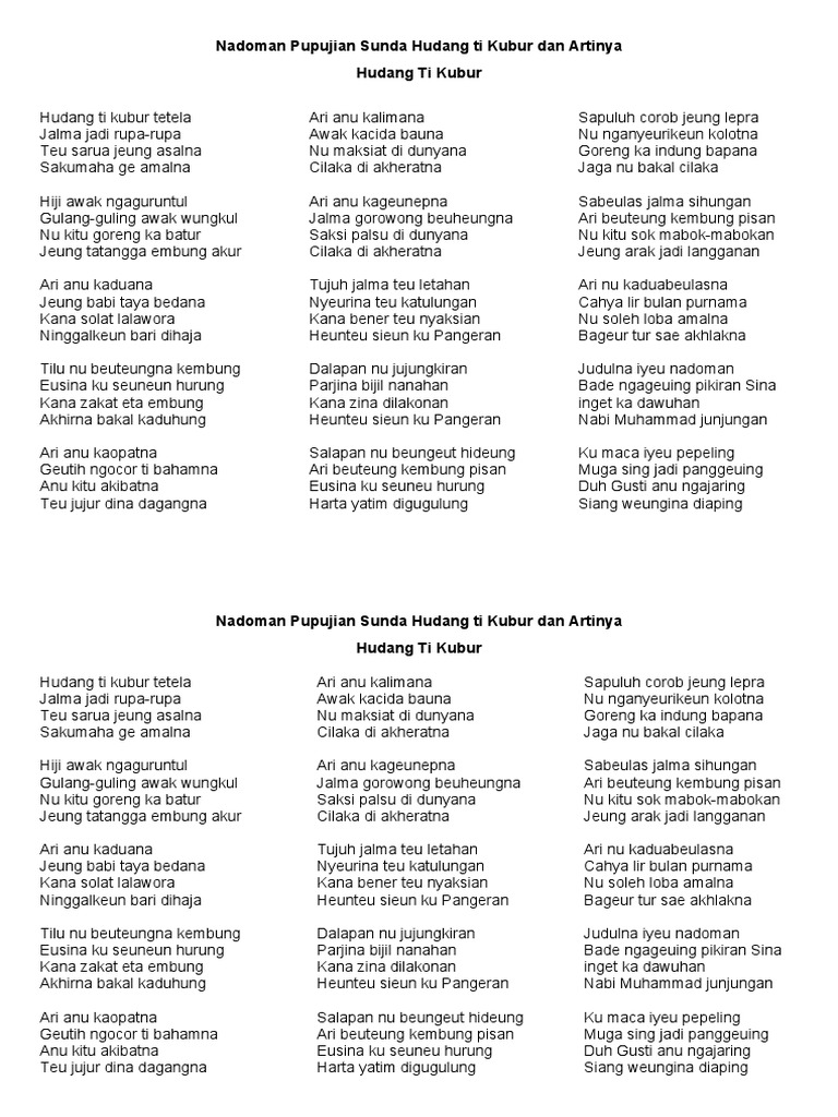 Pupujian Sunda | PDF