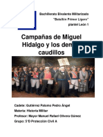 Campañas de Miguel Hidalgo y Los Demas Caudillos