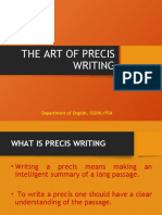 Art of Precis Writing