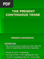 The Present Continuous Tense