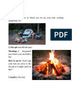 Camping Vocab