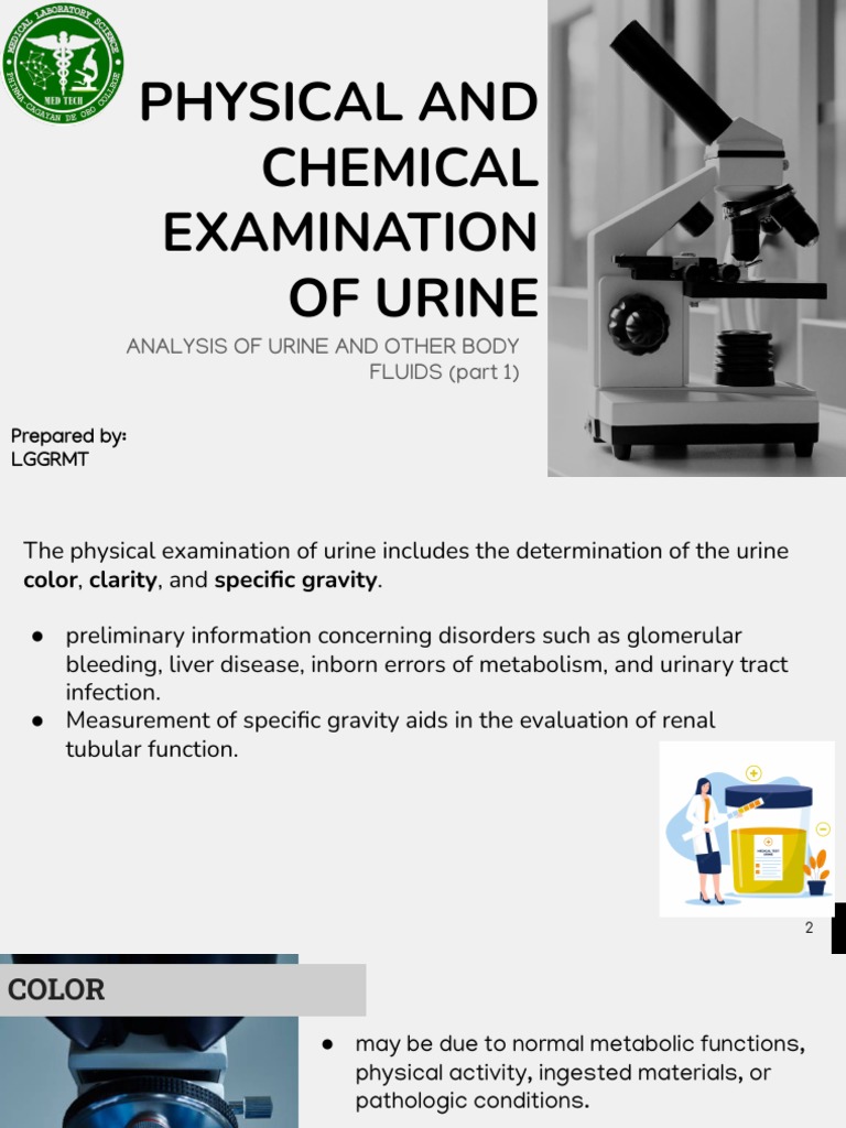 Physical Examination of Urine PDF Urine Refractive Index