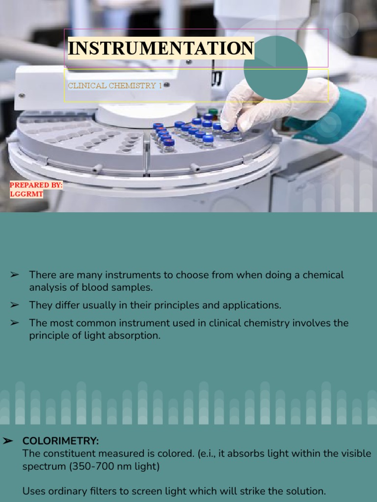 INSTRUMENTATION PDF Spectrophotometry Absorbance
