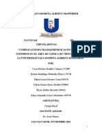 Complicaciones Transquirurgicas CIRUGIA Grupo 6