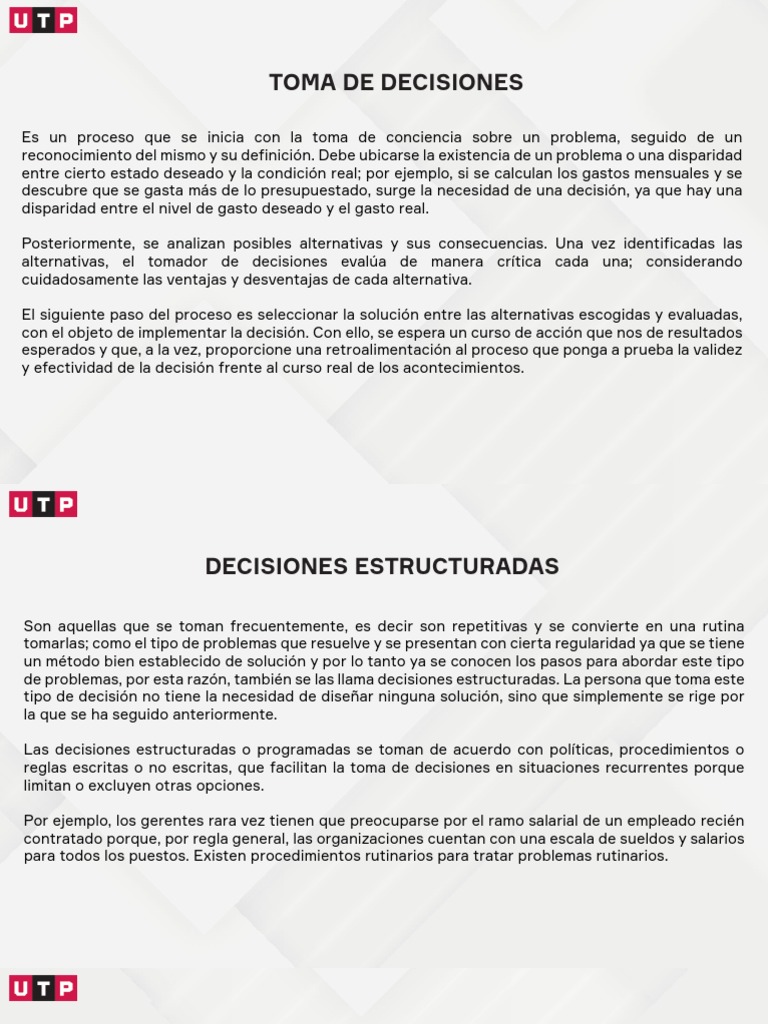 Proceso y Tipos de Toma de Decisiones | PDF | Crecimiento personal y ...