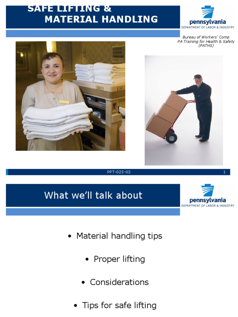 Safe Lifting Material Handling PDF Anatomical Terms Of Motion Foot