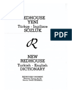 1057 Redhouse Sozlughu Ingilizce Turkce 1968 1329s