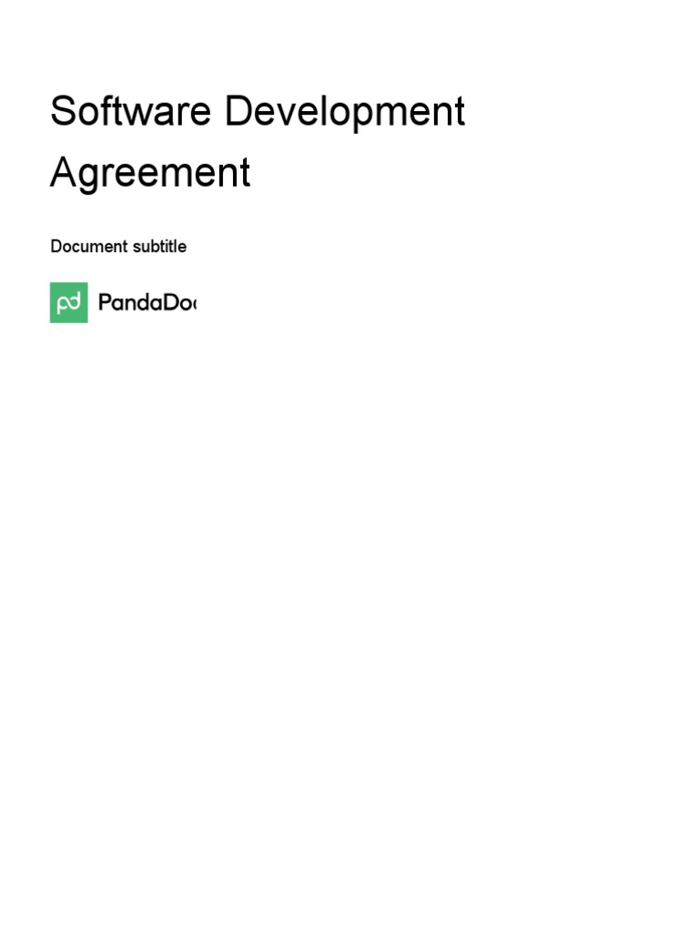 Software Development Agreement Pdf Breach Of Contract
