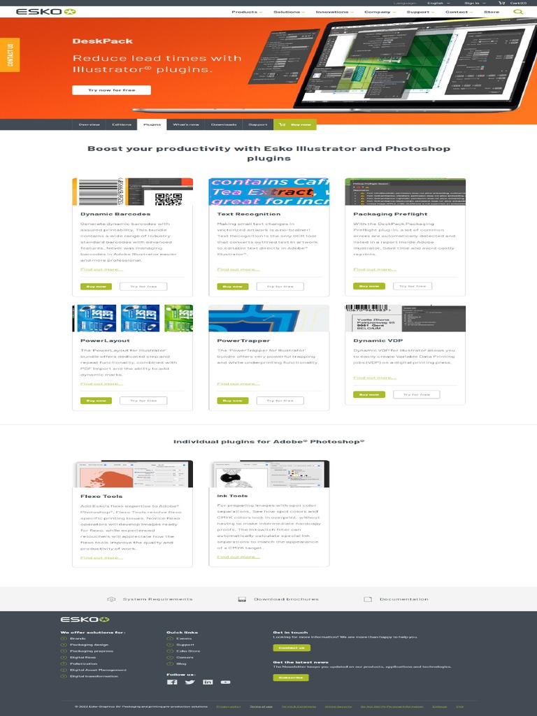 Esko DeskPack Select Individual Esko Illustrator and