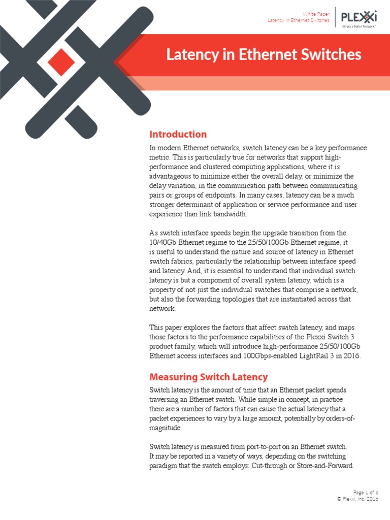 Whitepaper Latency in Switches PDF