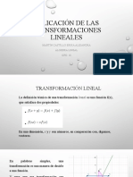 Aplicación de las Transformaciones Lineales