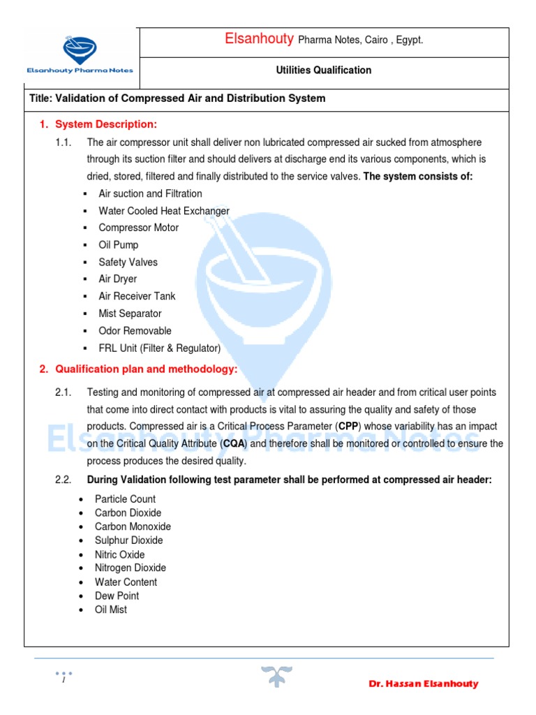 Compressed Air Validation in Pharma | PDF | Flow Measurement ...