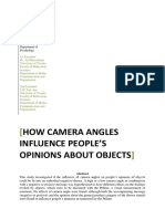 HOW CAMERA ANGLES INFLUENCE PEOPLE’S OPINION ABOUT OBJECT