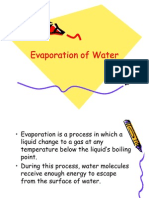 Evaporation of Water