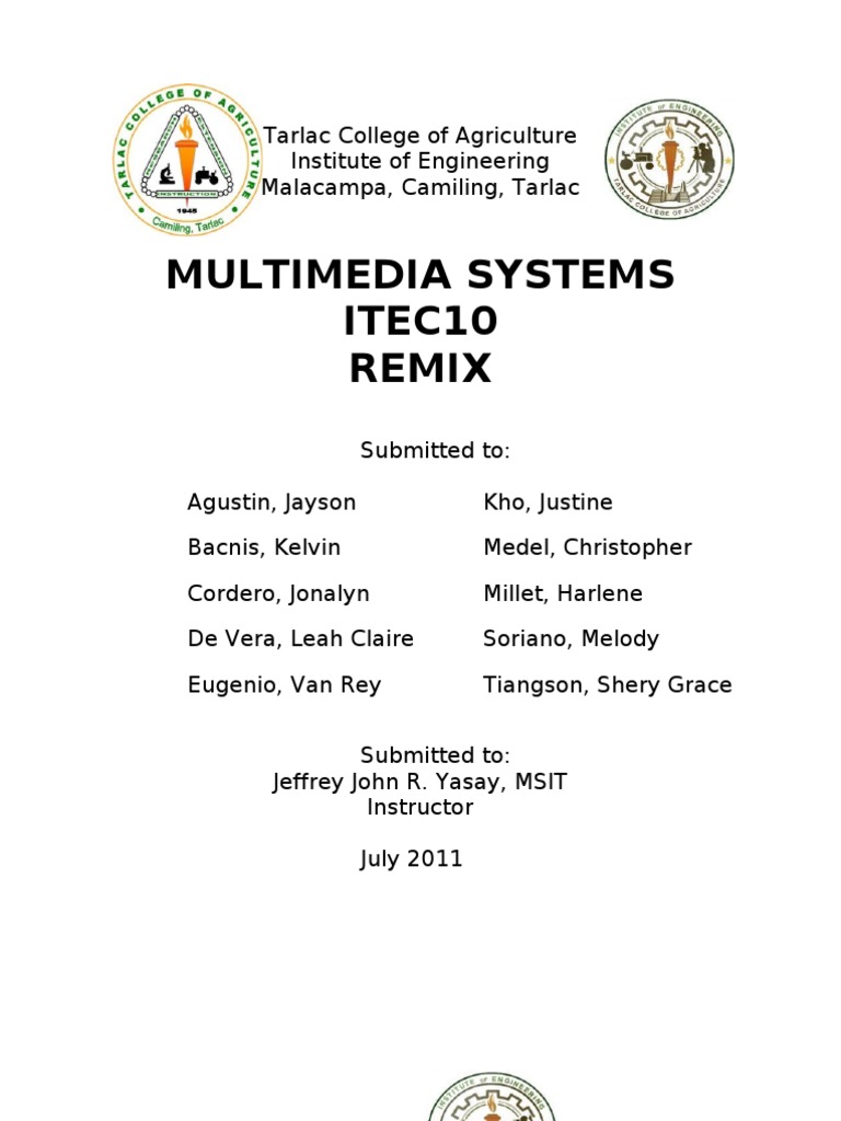 Multimedia Systems Project Submission | PDF