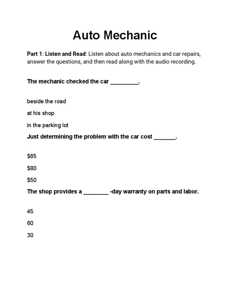 Auto Mechanic PDF