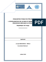 Rapport d Evaluation Finale du projet consolidation de la paix dans le Pool et demarage du DDR