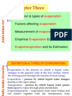 Evaporation Measurement & Estimation Methods