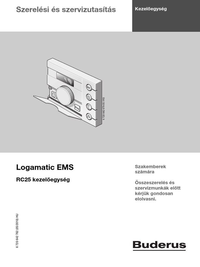 Buderus RC 35 Szerelesi Utasitas | PDF