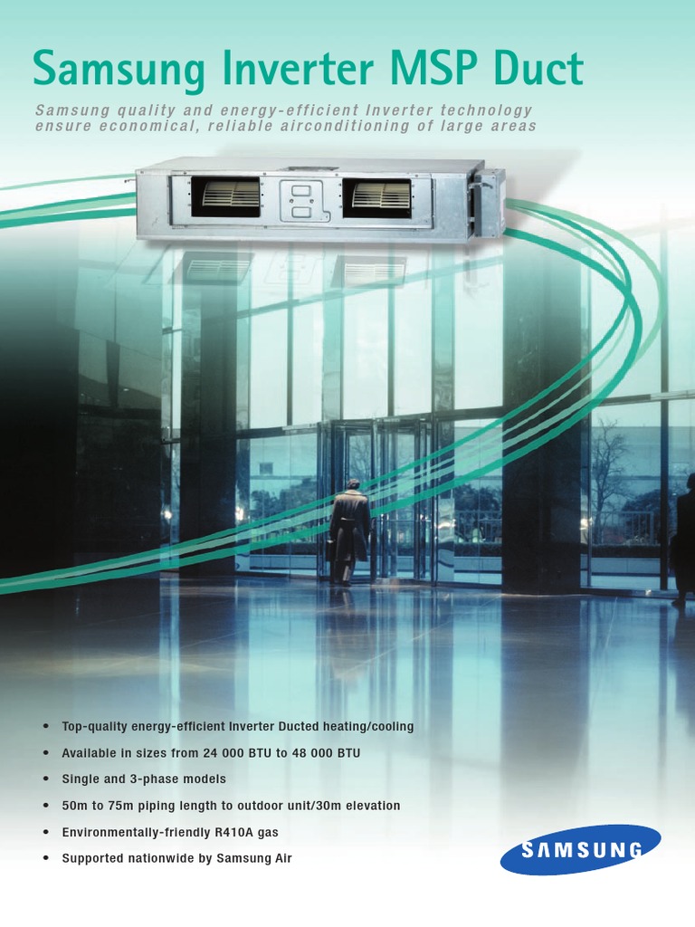 Samsung Inverter Ducted AC Systems | PDF | Air Conditioning | Efficient ...
