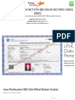 Jasa Pembuatan SBU (Sertifikat Badan Usaha) - Jasa Pengurusan SKA SKT KTA SBU SIUJK ISO 9001 14001 18001