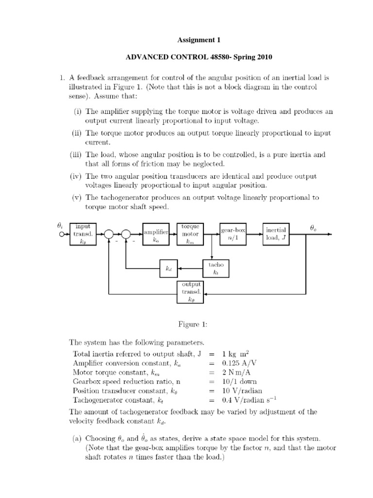 Advanced Control Systems Analysis and Design | PDF | Control Theory ...