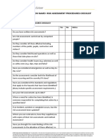 Risk Assessment Procedures Checklist