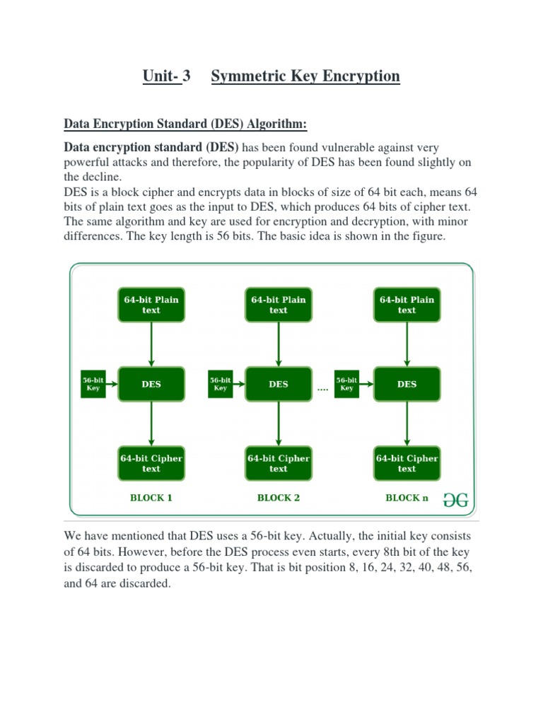 Symmetric Key Encryption Overview | PDF | Public Key Cryptography ...