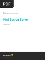 Kiwi SysLog Administrator Guide