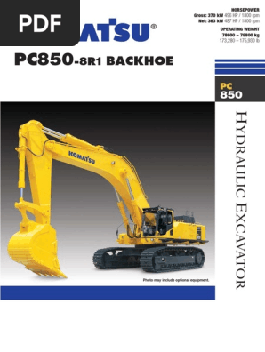 コマツ　カタログ PC850SE-8R1 Komatsu Specification | PDF
