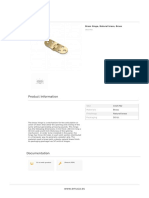 Brass Hinge 1015702 50 Natural Brass