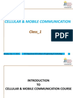 Cellular and Mobile Communication