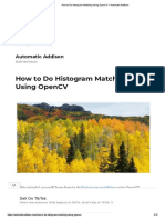 How To Do Histogram Matching Using OpenCV - Automatic Addison