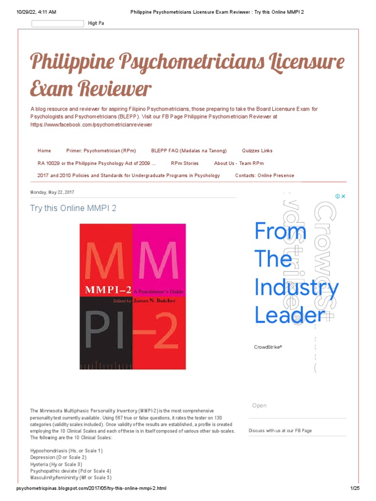 Mmpi Test - 2 | PDF