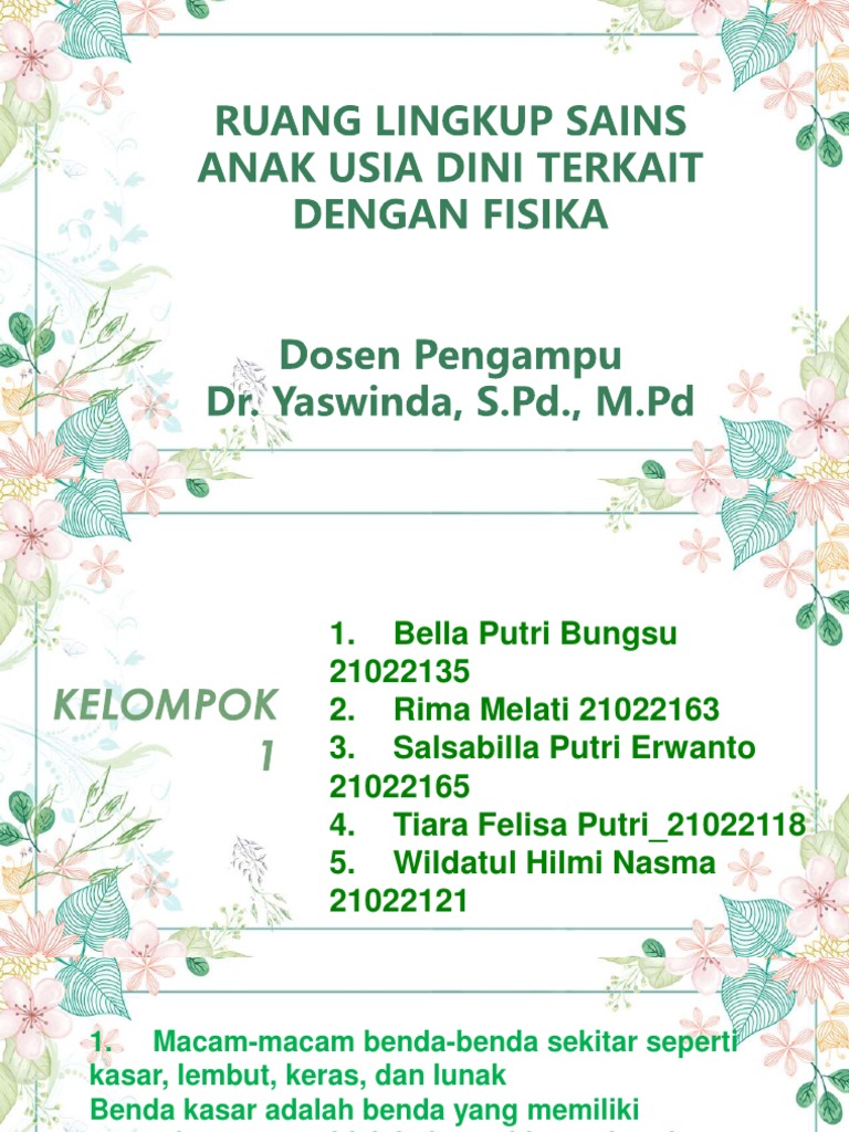 Kelompok 1 Sains | PDF