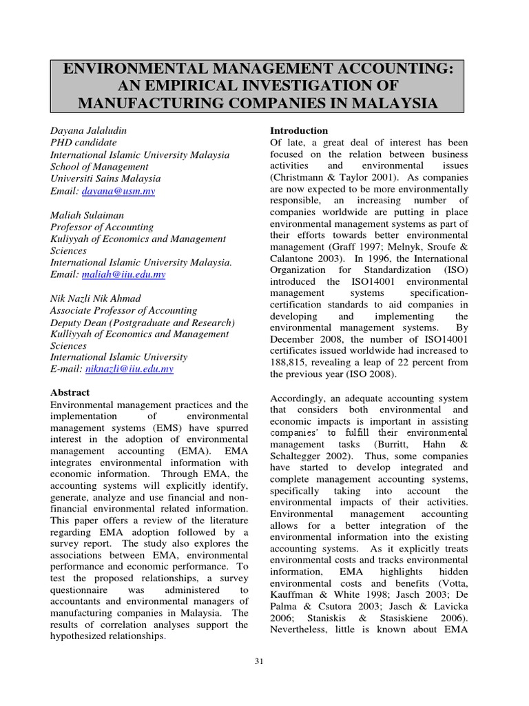 EMA Manufacturing Companies in Malaysia | PDF | Principal Component ...
