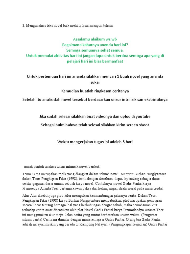 3 menganalisis novel pdf