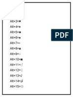 Alt+1 Alt+2 Alt+3 Alt+4 Alt+5 Alt+6 Alt+7 - Alt+8 Alt+9 Alt+10 Alt+11 Alt+12 Alt+13 Alt+14 Alt+15