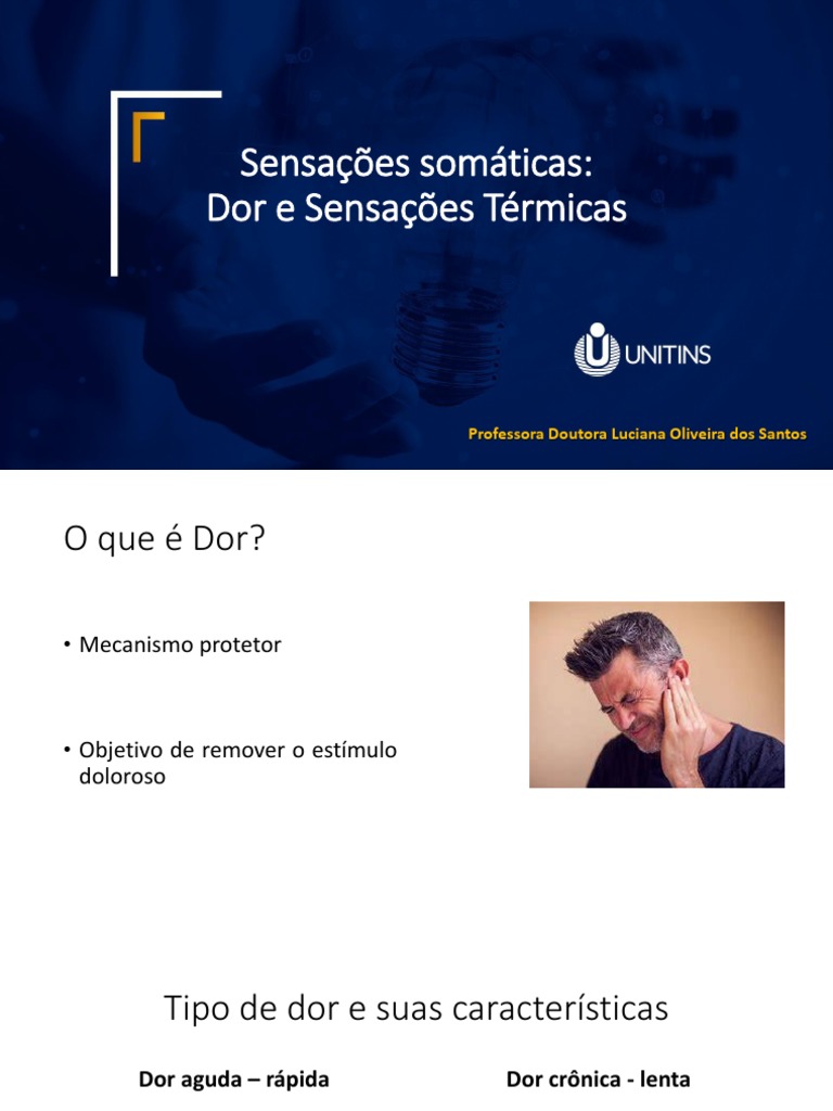 Dor e Sensações Térmicas: Mecanismos e Vias | PDF | Dor | Estímulo ...