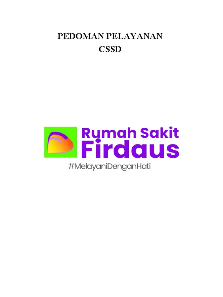 Pedoman Pelayanan CSSD RS Firdaus | PDF
