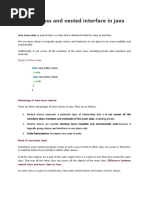 Inner Class and Nested Interface in Java