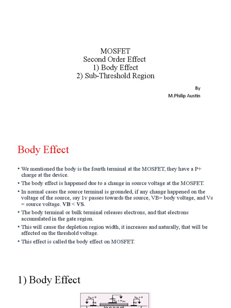 Philip-Mosfet-SECOND ORDER | PDF | Field Effect Transistor | Mosfet