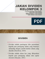 Kebijakan Dividen Kelompok 3 Manajemen Keuangan MM Y1