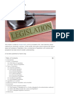Types of Legislation - Ipleaders