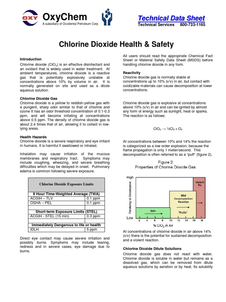 Chlorine Dioxide Health and Safety Chlorine Personal Protective