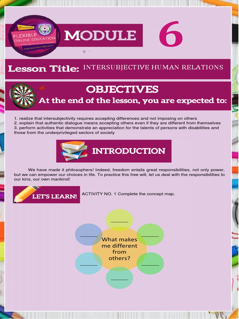 Lesson+6+ +Intersubjective+Human+Relations | PDF | Body Language | Self