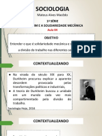 DURKHEIM E A SOLIDARIEDADE MECANICA e ORGANICA - 1 ANOS - Parte 2